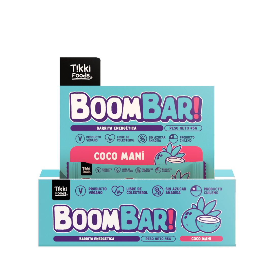 Barrita energética BoomBar COCO MANÍ - Display 12u
