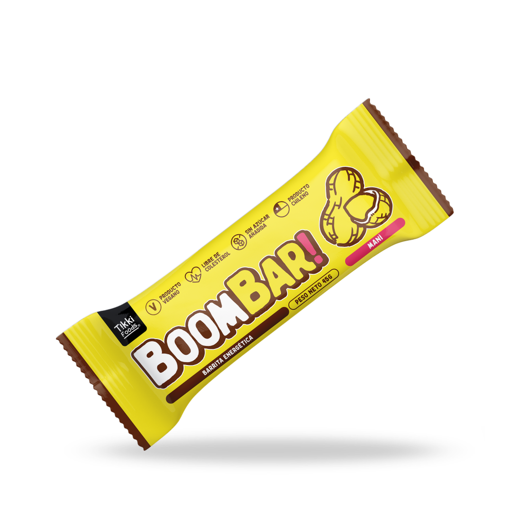 BoomBar MANÍ — Barrita Energética Natural con Maní, Sin Azúcar Añadida | 45g