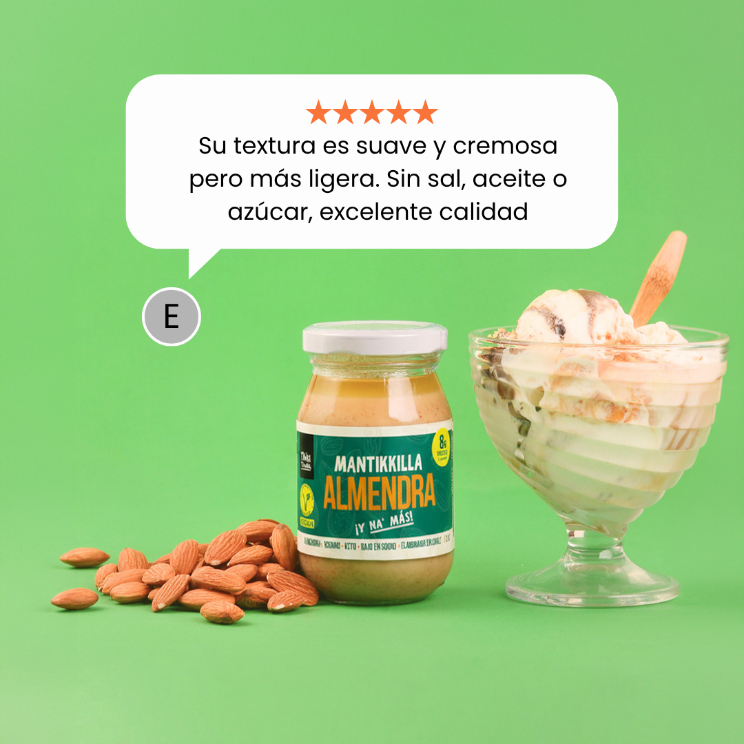 Mantequilla de Almendra — Crema 100% Almendra Chilena Tostada, Keto | 210g