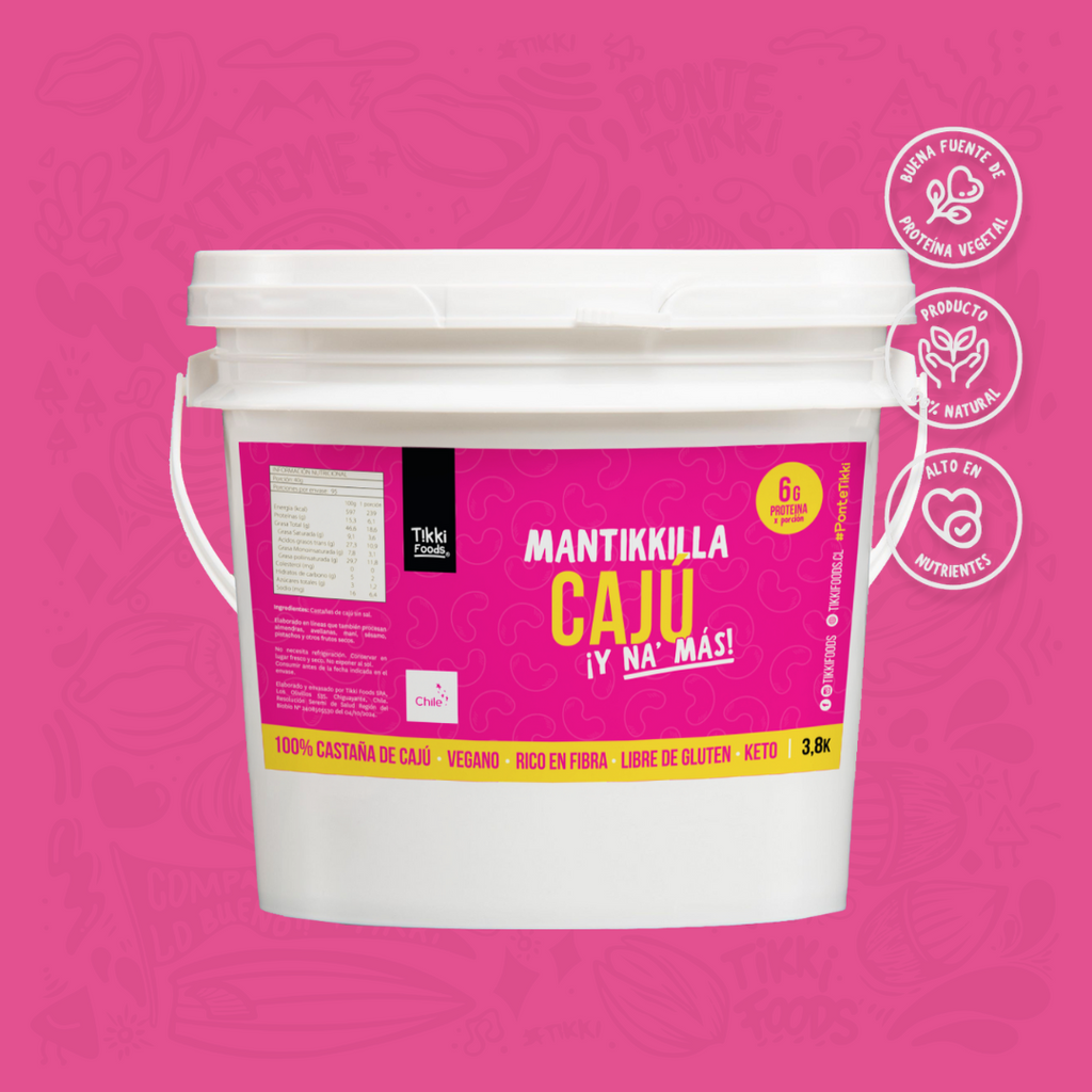 Mantequilla de Cajú Balde — Crema 100% Castaña de Cajú Brasileña, Sin Sal | 3,8 kg