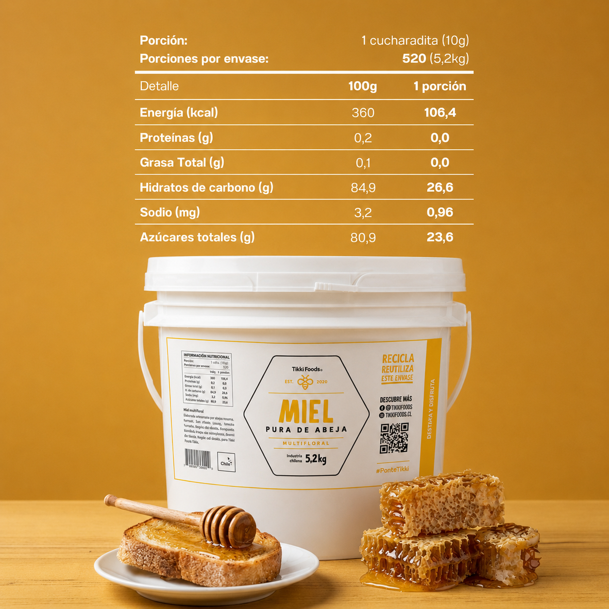 Miel Multifloral - 100% Natural | 5,2kg