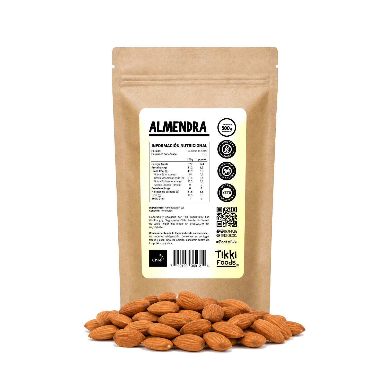 Almendra Chilena Natural - Doypack 500g