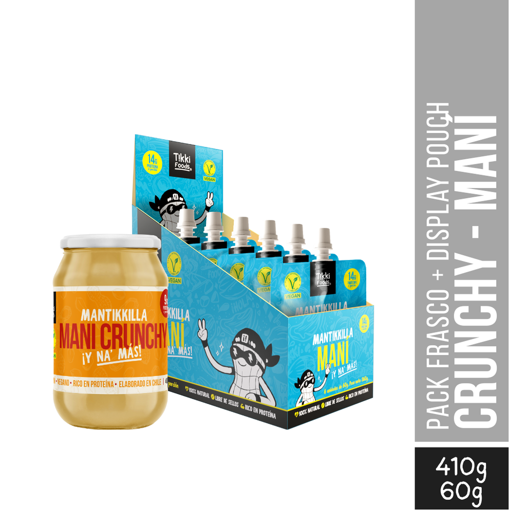 Pack Maní Crunchy 410g + Pouch Maní Suave