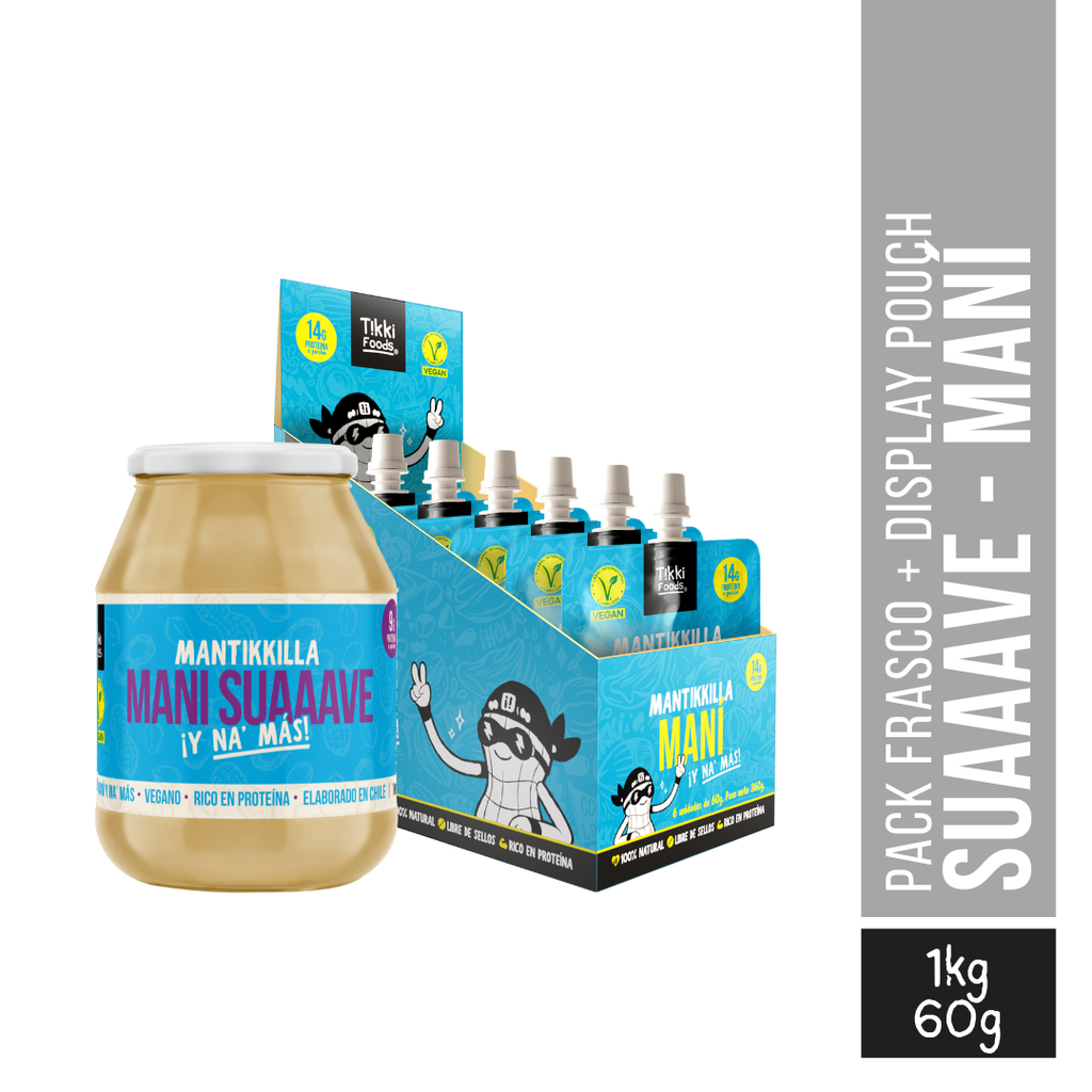 Pack Maní Suave 1kg + Pouch Maní Suave