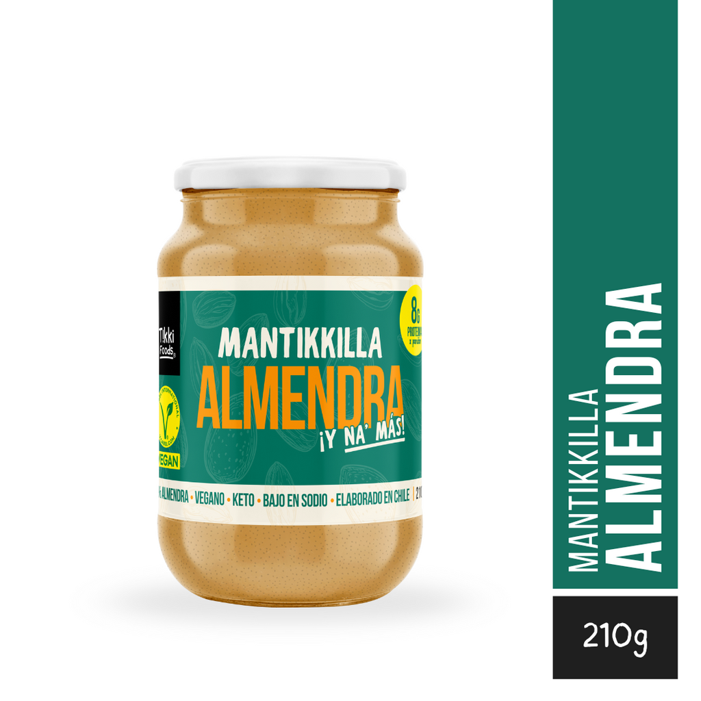 Mantequilla de Almendra — Crema 100% Almendra Chilena Tostada, Keto | 210g