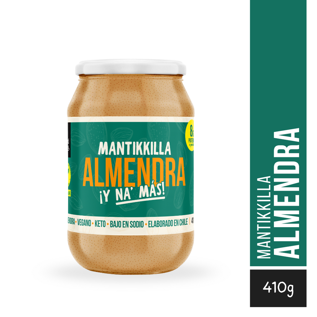 Mantequilla de Almendras - Crema 100% Almendra Chilena Tostada, Keto | 410g
