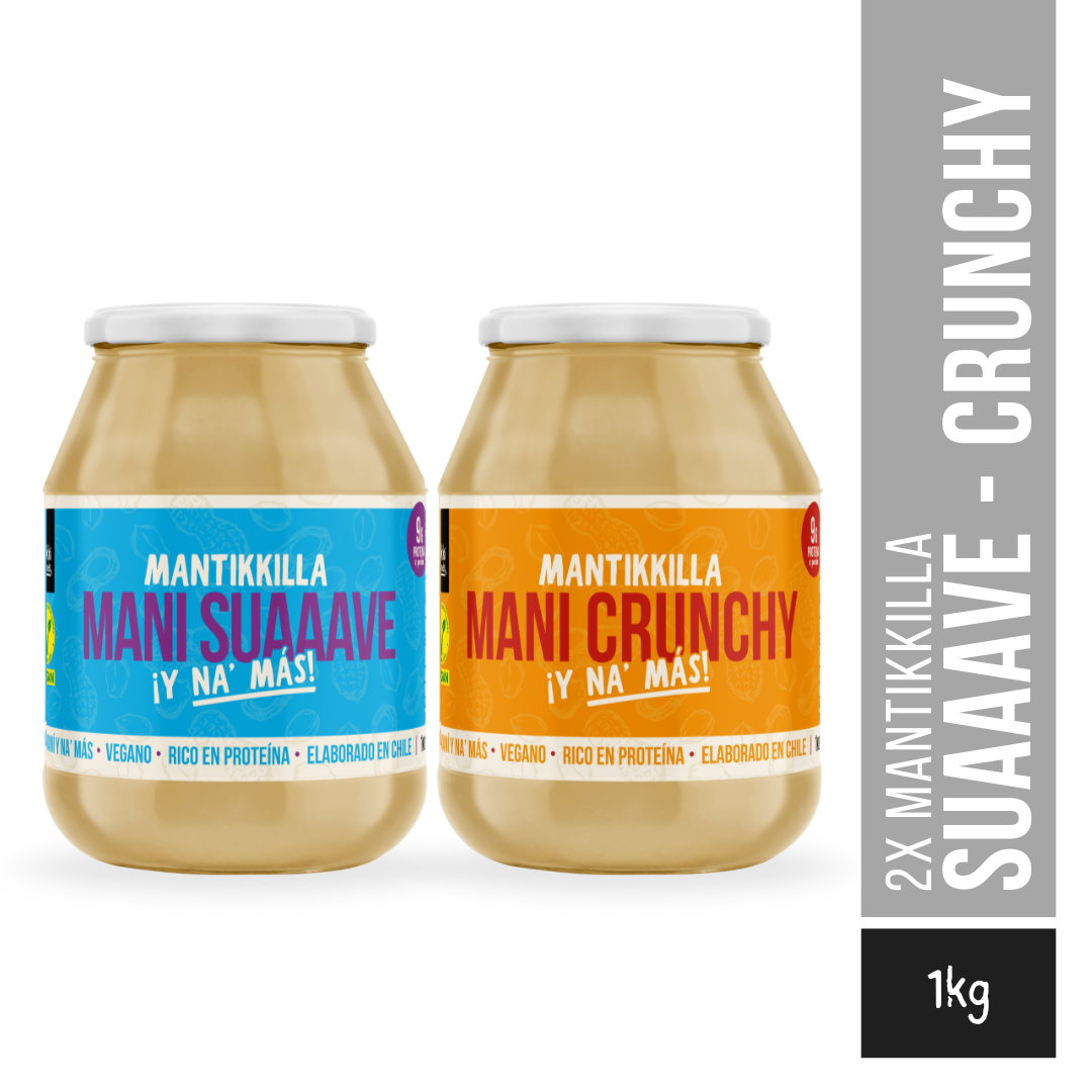 Pack DUO Mantikkilla Mani Suave + Crunchy 1 kg