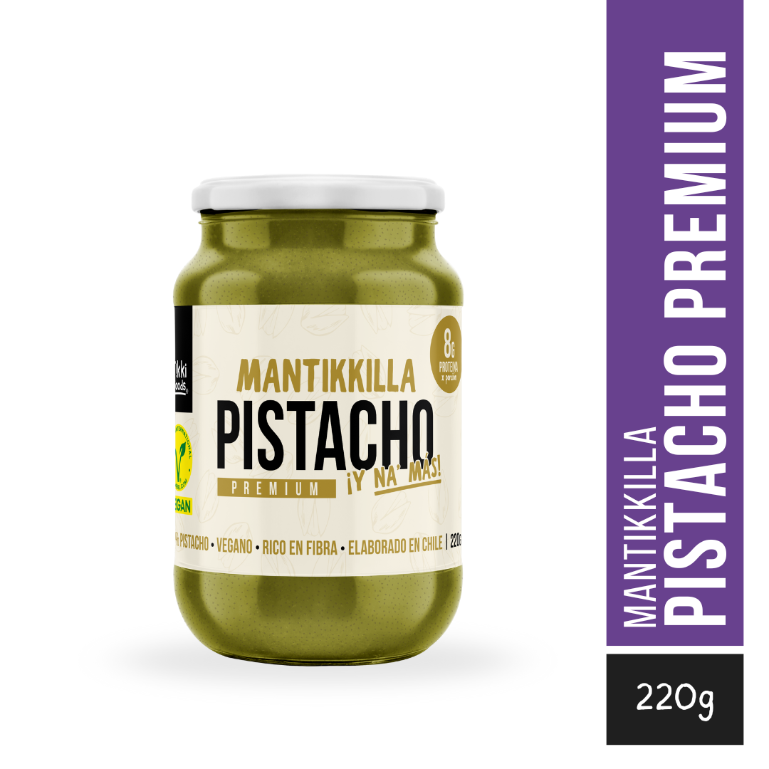 Mantequilla de Pistacho Premium — Crema 100% Pistacho Chileno, Sin Azúcar Añadida | 220g