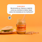 Mantequilla de Maní Crunchy — Crema 100% de Maní con Trozos Crujientes, Sin Azúcar | 410g