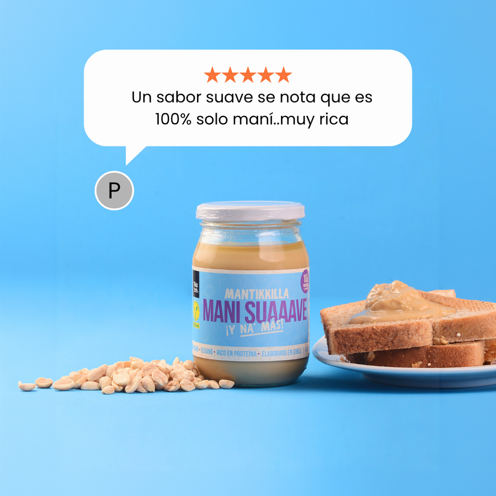 Mantequilla de Maní Suave — Crema 100% Maní Tostado, Sin Azúcar | 410g