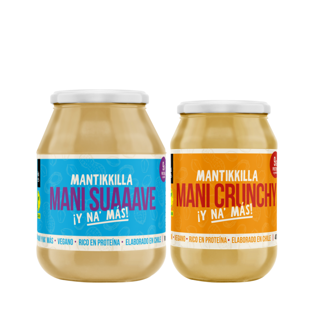 Pack Duo – Mantikkilla Mani Crunchy (410g) / Suaaave (1 kg)
