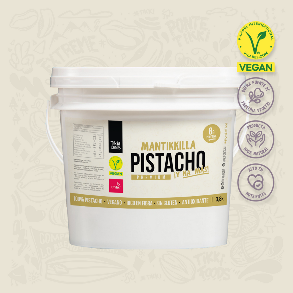 Mantequilla de Pistacho Premium Balde — Crema 100% Pistacho Chileno, Sin Azúcar Añadida | 3,8 kg