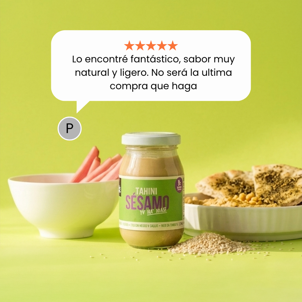 Tahini de Sésamo — Pasta 100% Sésamo Tostado, sin sal | 210g