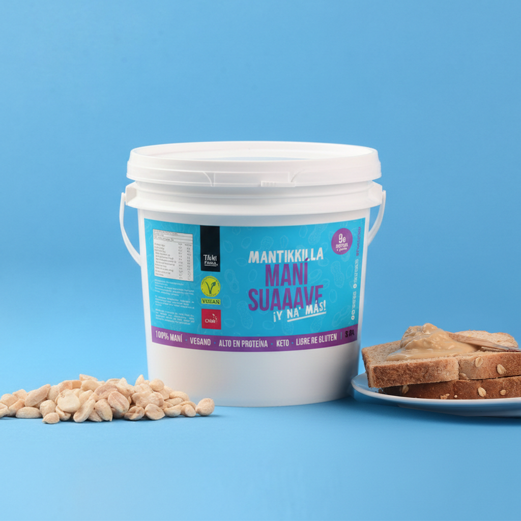 Mantequilla de Maní 100% Natural Balde 3,8 kg