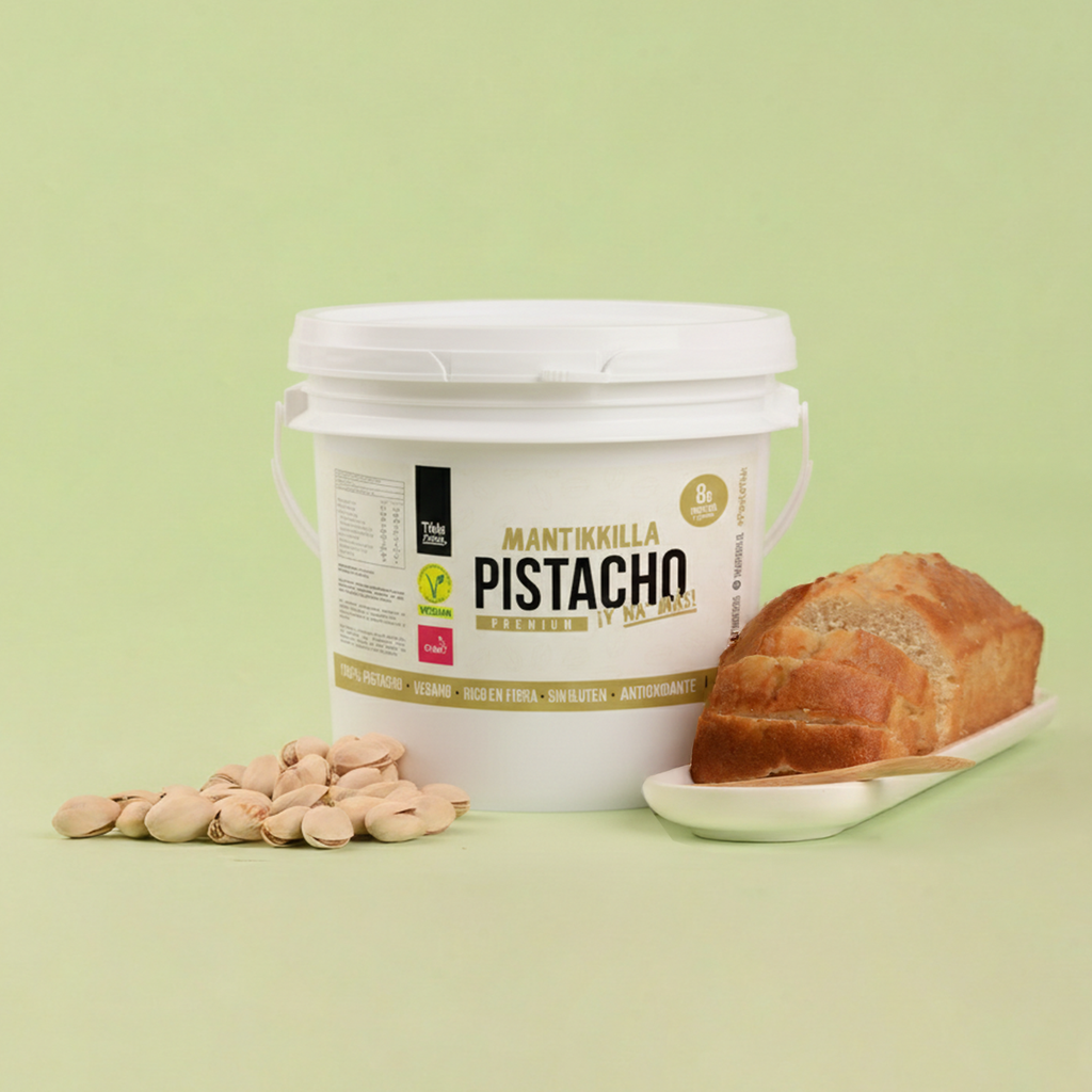 Mantequilla de Pistacho Premium Balde — Crema 100% Pistacho Chileno, Sin Azúcar Añadida | 3,8 kg