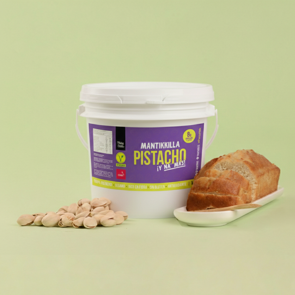 Mantequilla de Pistacho Balde — Crema 100% Pistacho Tradicional, Sin Azúcar Añadida | 3,8 kg
