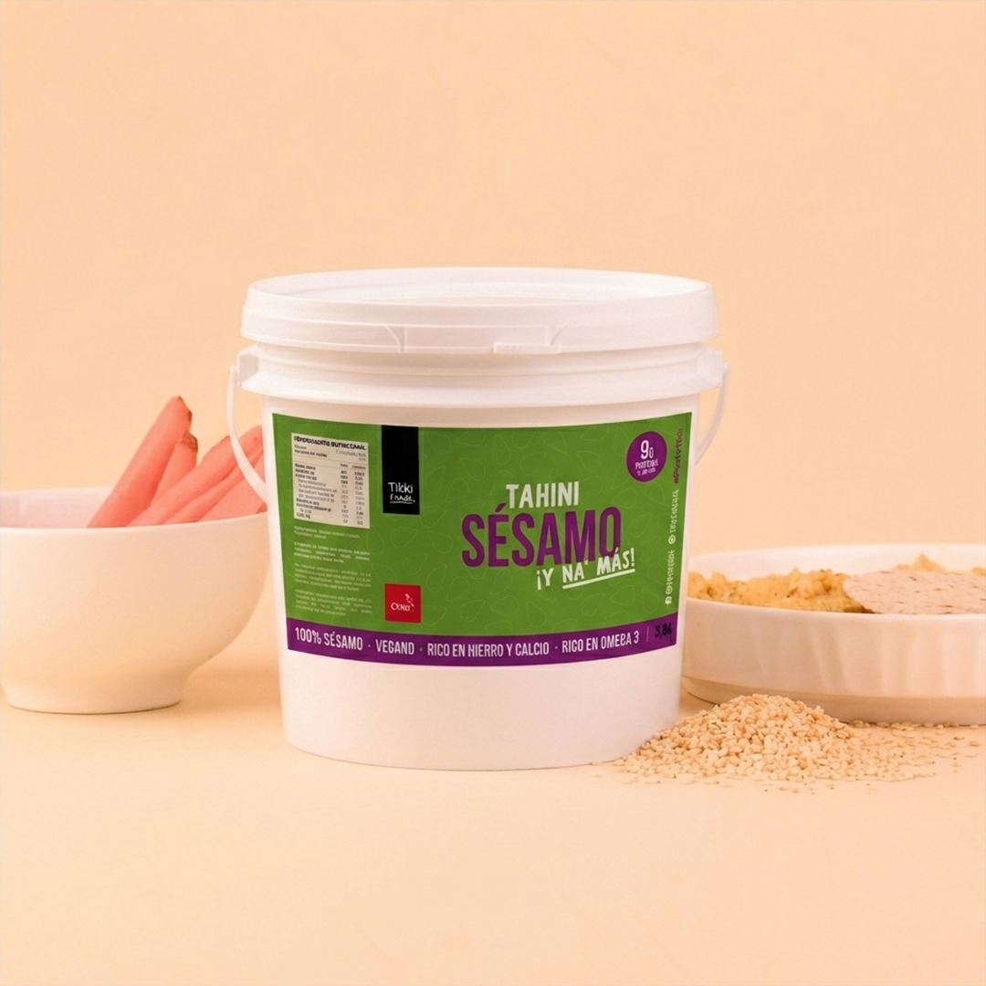 Tahini de Sésamo Balde — Pasta 100% Sésamo Tostado | 3,8 kg
