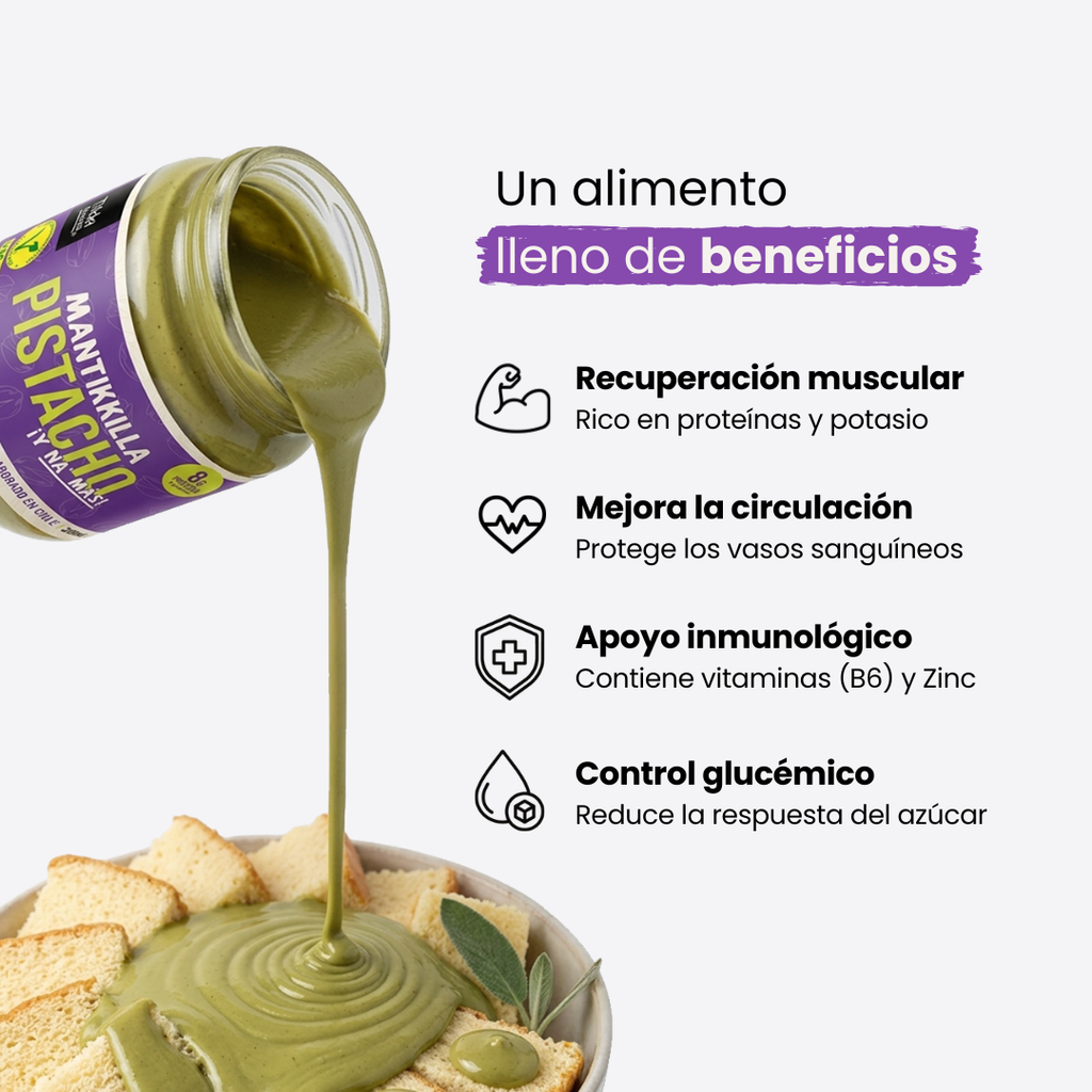 Mantequilla de Pistacho — Crema 100% Pistacho Tradicional, Sin Azúcar Añadida | 220g
