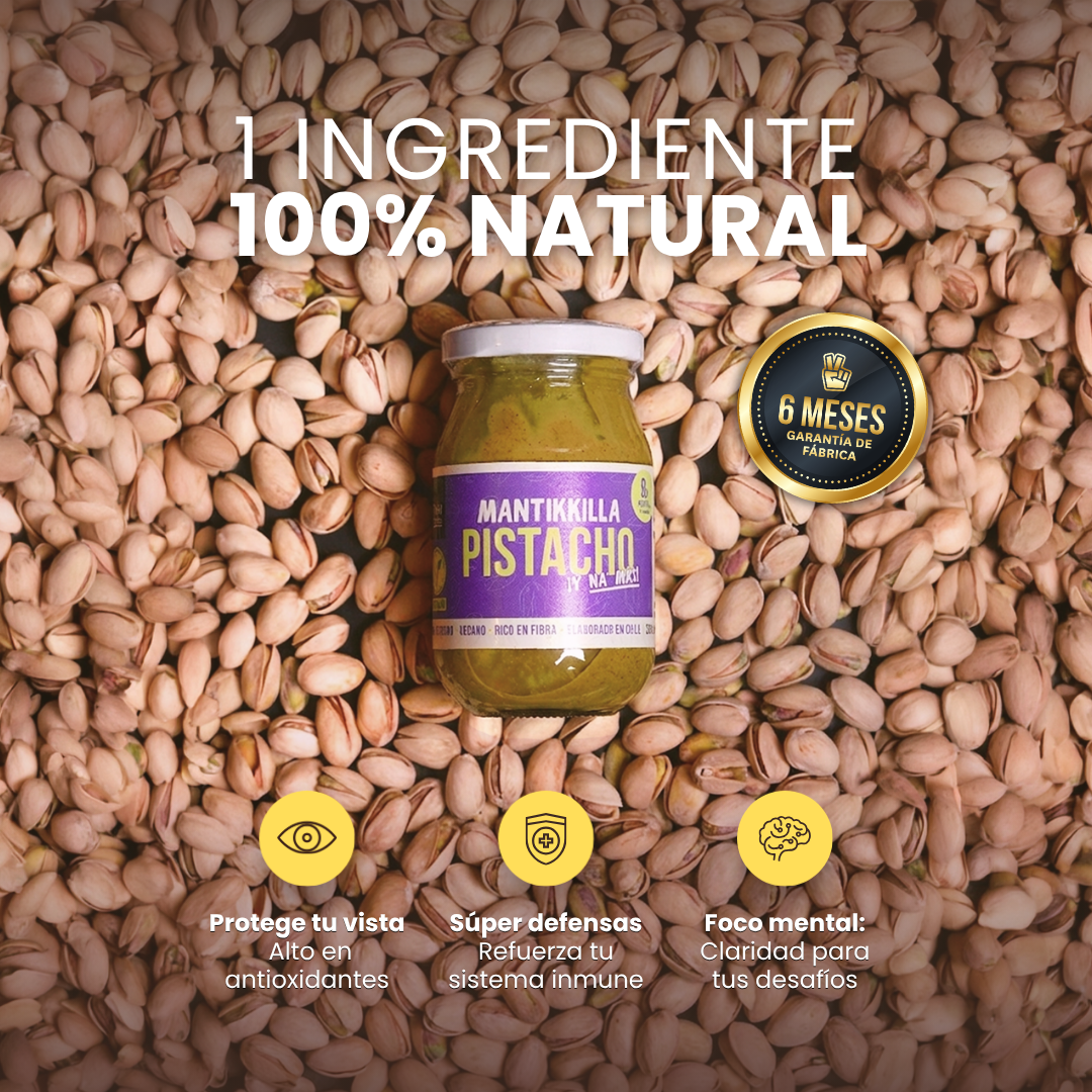 Mantequilla de Pistacho — Crema 100% Pistacho Tradicional, Sin Azúcar Añadida | 220g