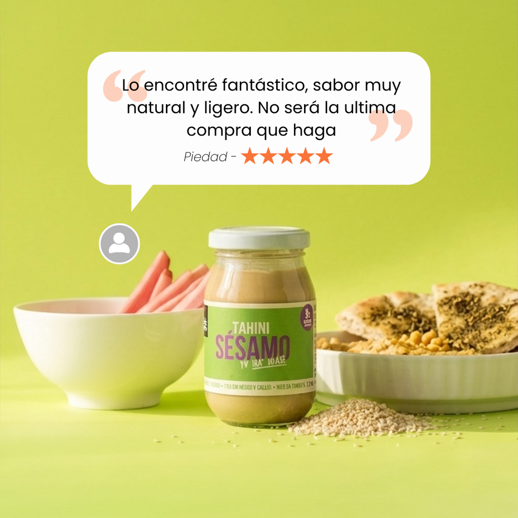 Tahini de Sésamo — Pasta 100% Sésamo Tostado, sin sal | 210g