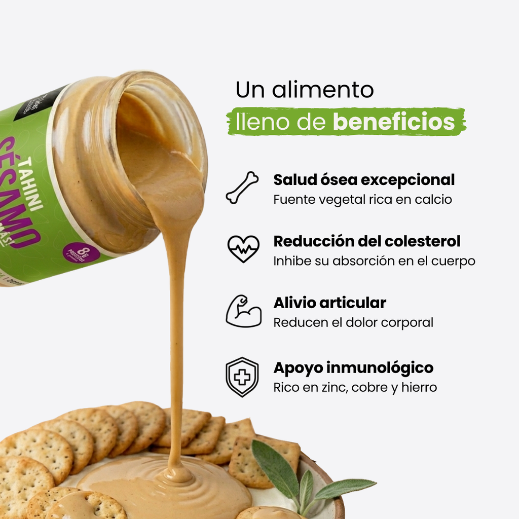 Tahini de Sésamo — Pasta 100% Sésamo Tostado, sin sal | 210g